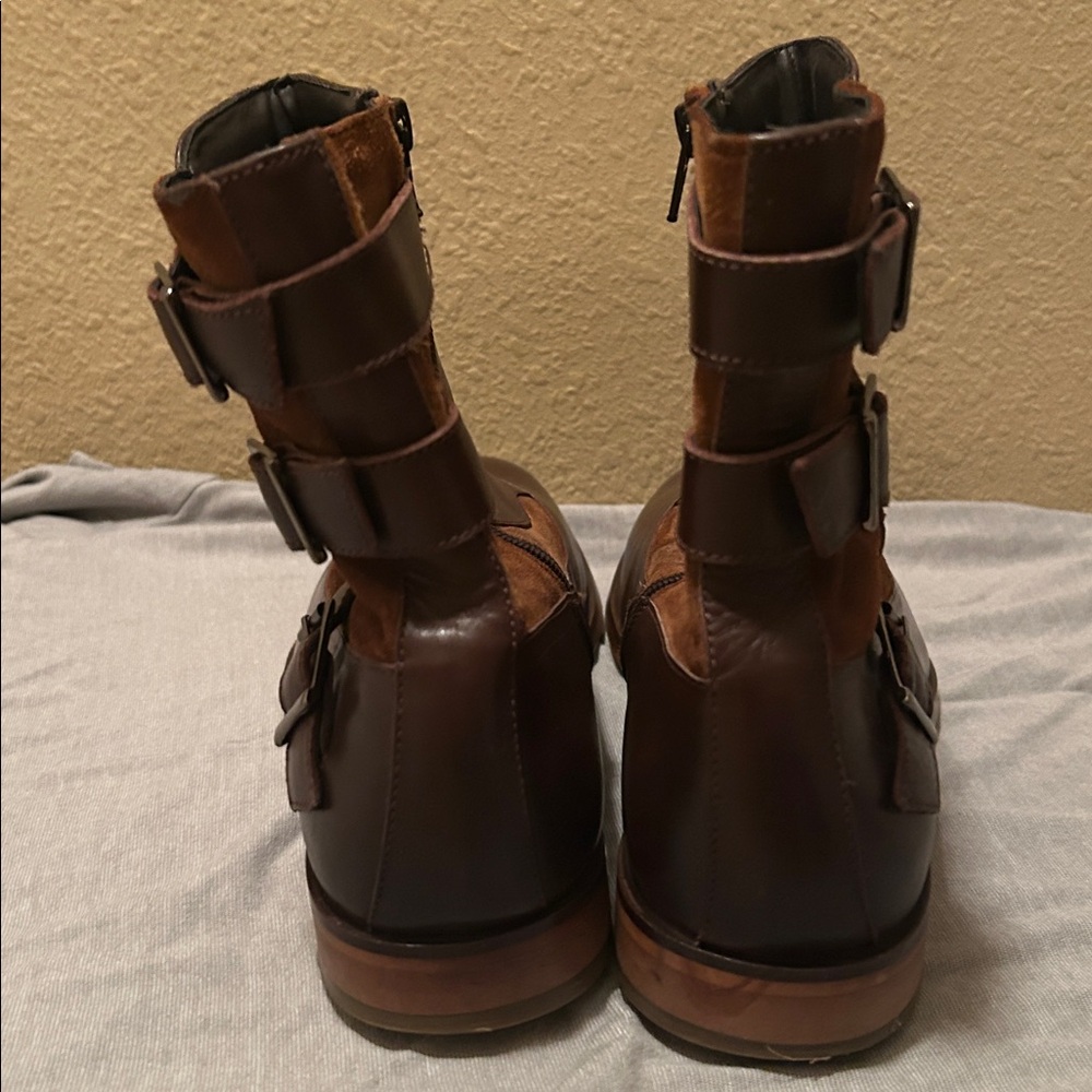 Ben Sherman brown leather and suede boots size 12 EUC with no box - Picture 5 of 9